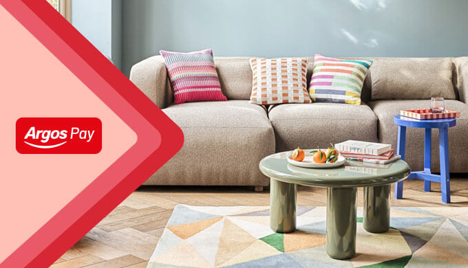 Argos Pay logo and Habitat furniture