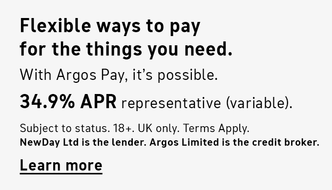 Discover flexible ways to pay with Argos Pay