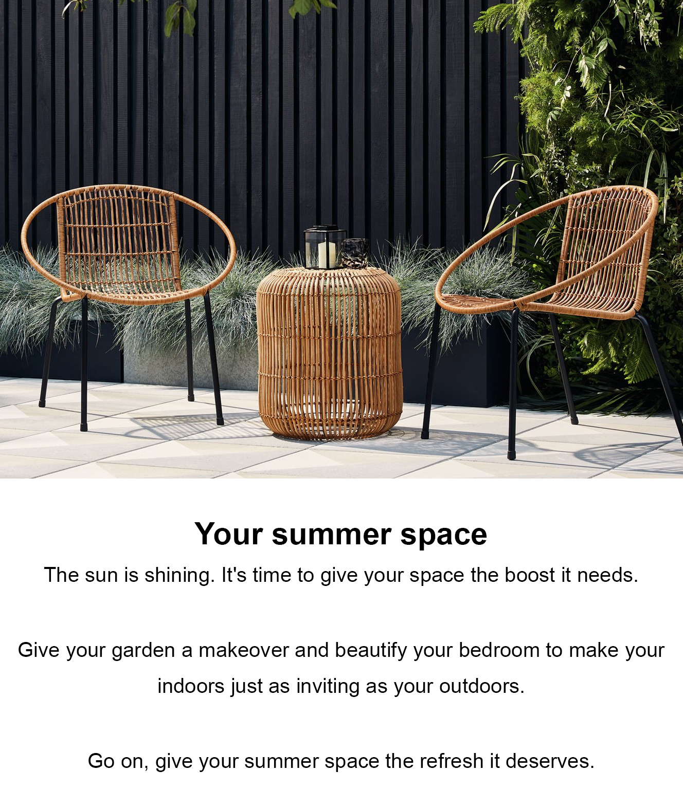 Your summer space. Shop Habitat.