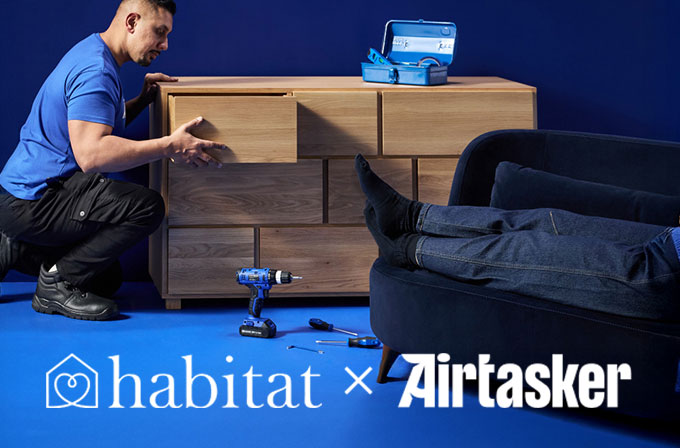 Airtasker team setting up Habitat dresser