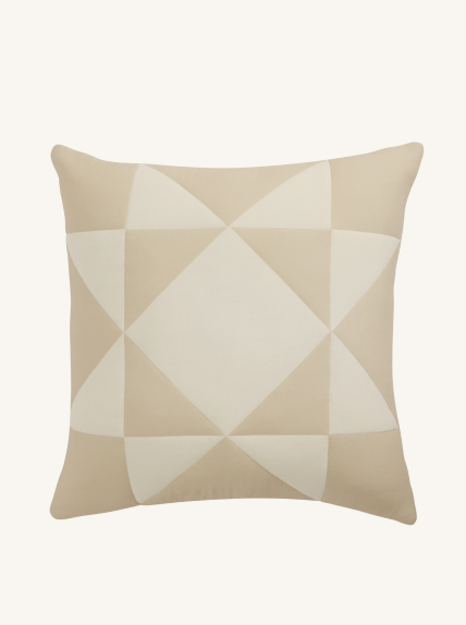 Habitat Quilted Motif Cushion Neutral - 50x50cm