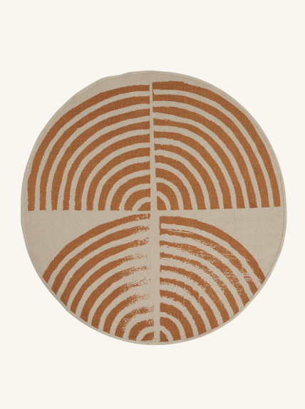 Habitat Global Round Flatweave Rug - 100cm